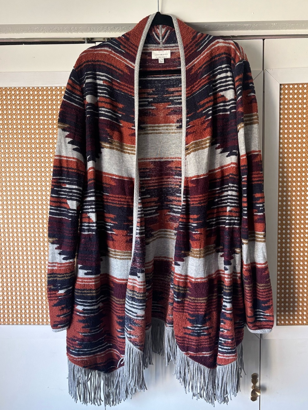 Lucky Brand XL Fringe SW Boho Cardigan